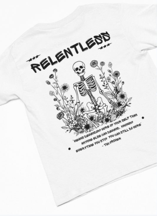 WHITE RELENTLESS TSHIRT